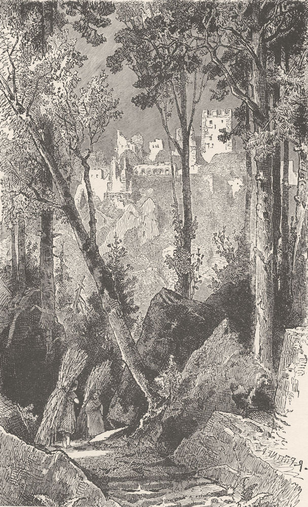 FRANCE. A Glimpse of St Ulrich 1903 old antique vintage print picture